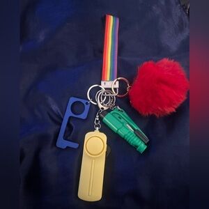 Personal Safety keychain. Rainbow/Pride